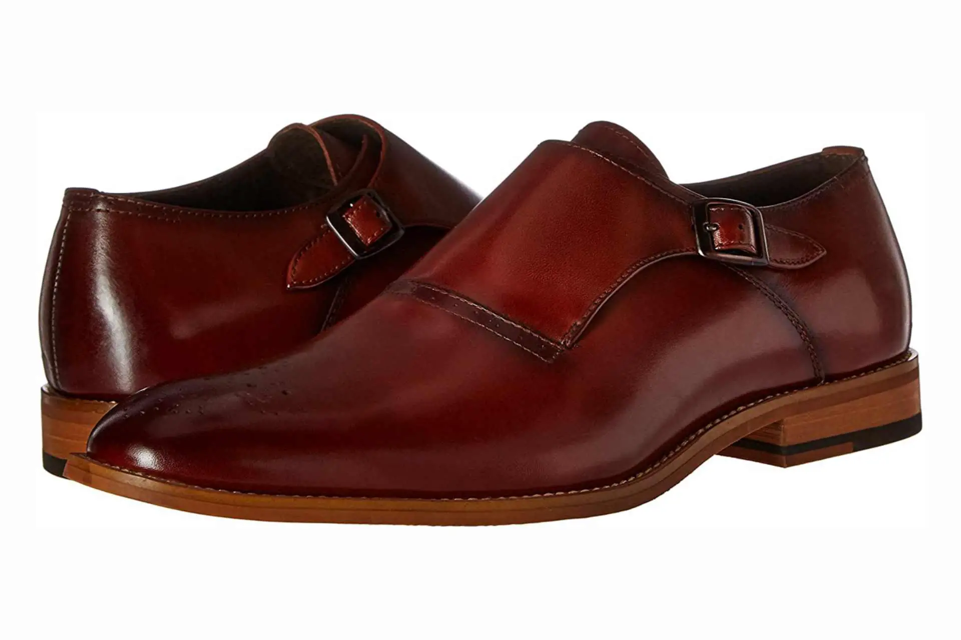 Men's Brown Monk strap shoes 