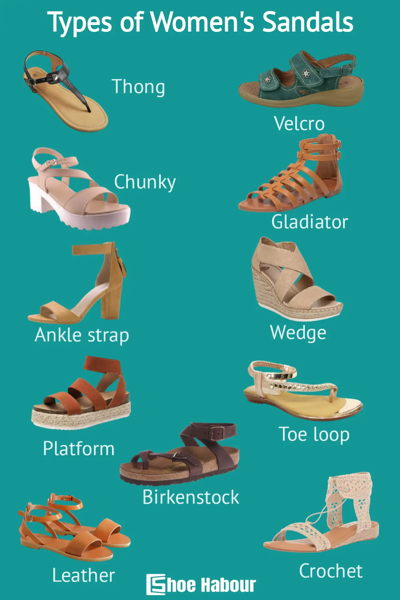 Types of sandals for women