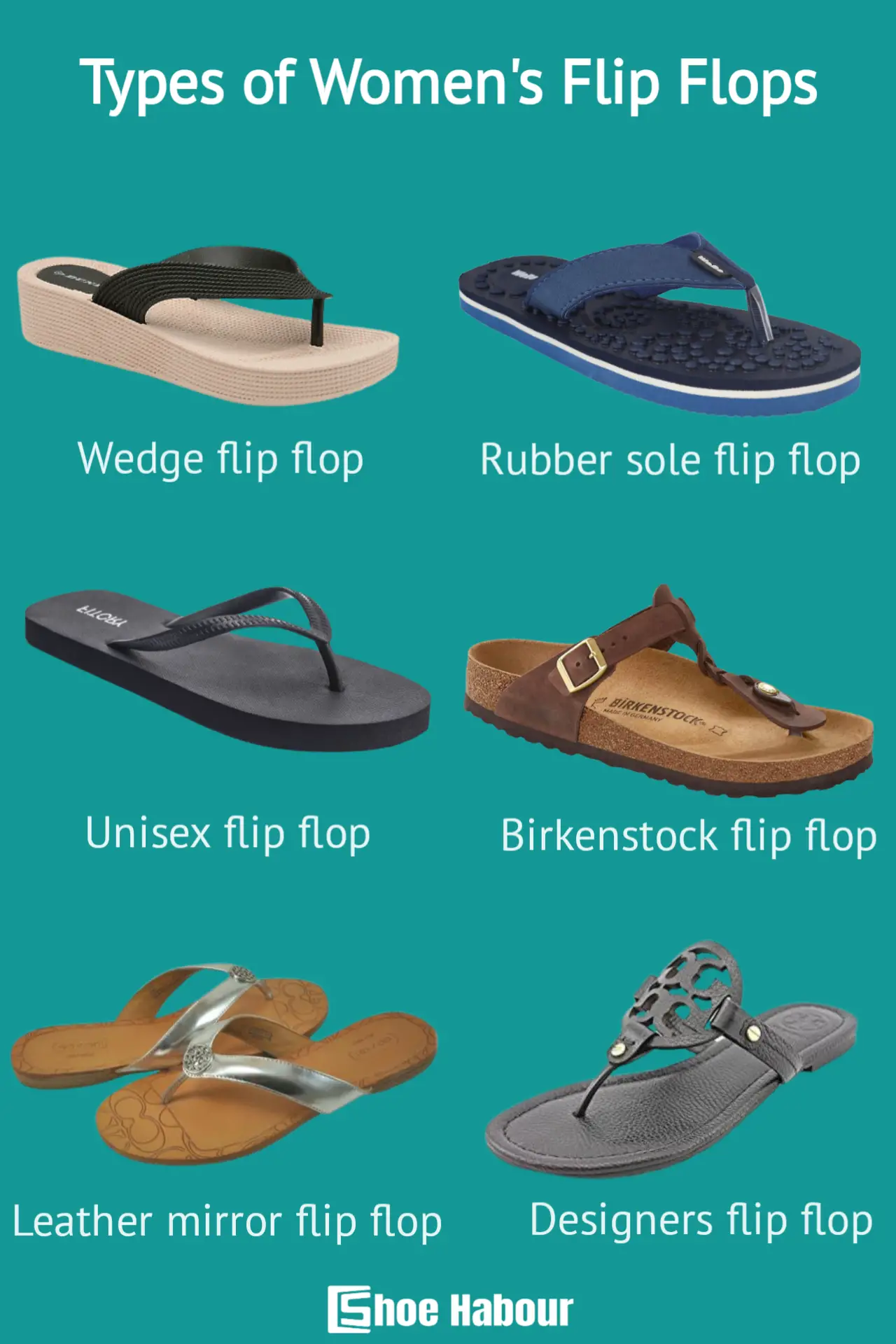 Types of women's flip-flops