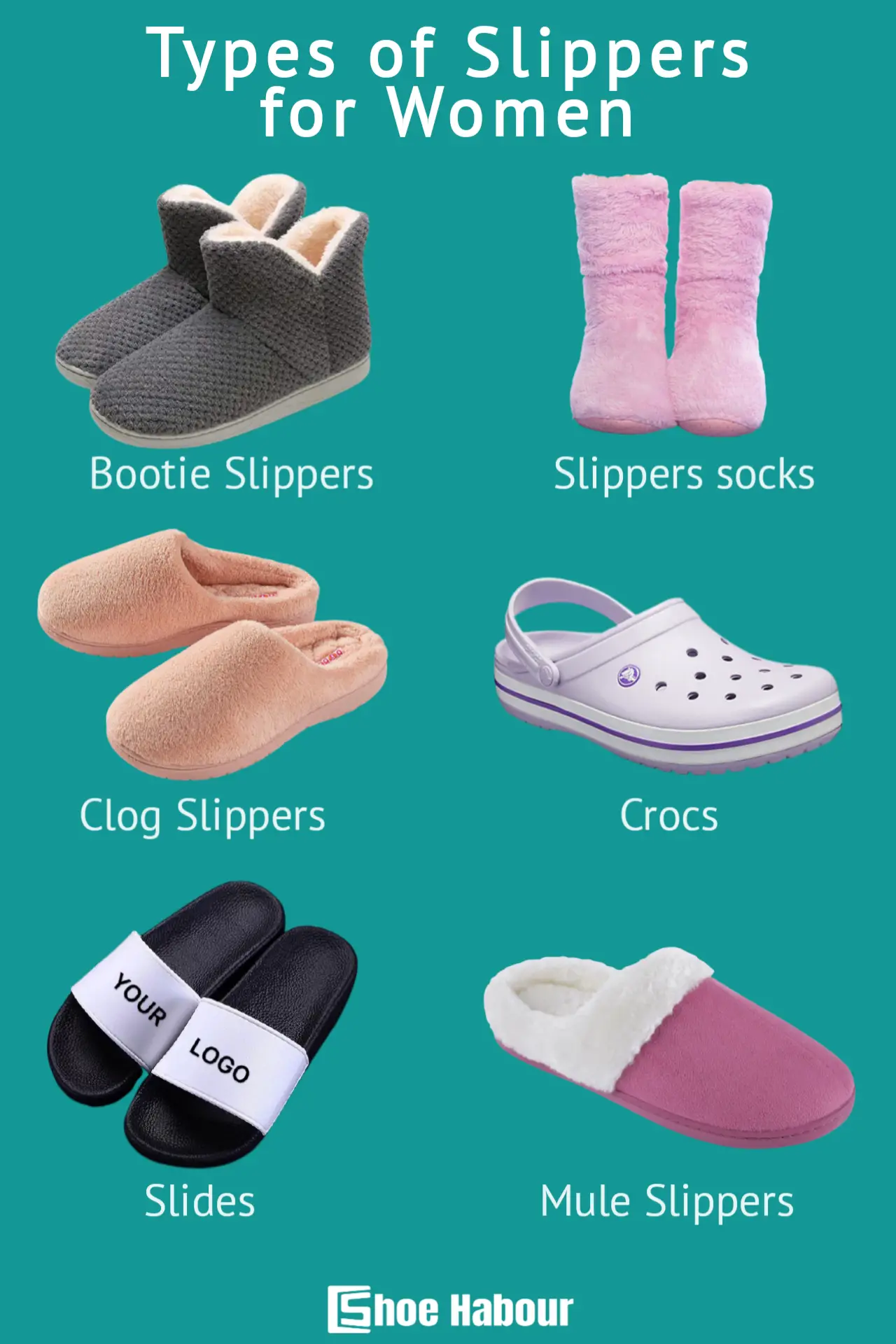 Types of slippers for women