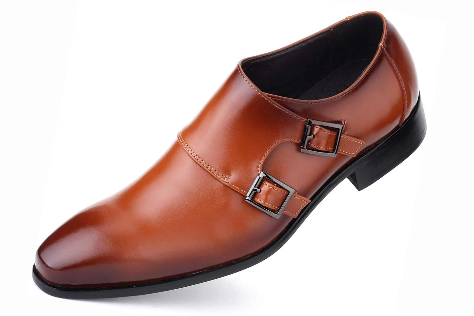 Best brown double Monk Strap shoes