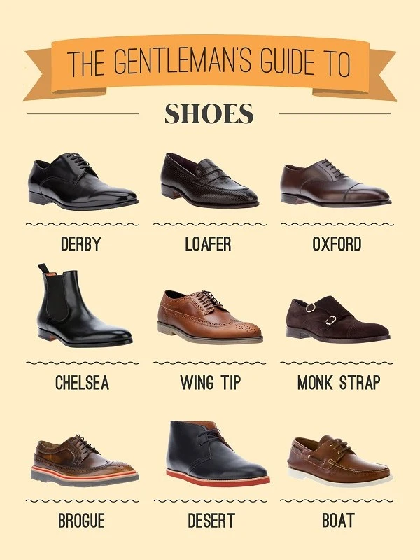 A range of mens shoes