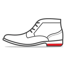 The heel of a man's shoe